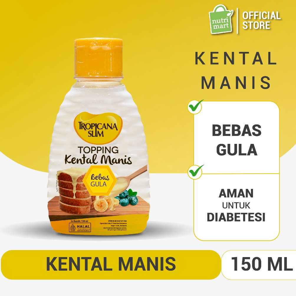 

[⋆A79➤] Tropicana Slim Topping Kental Manis 150ml - Bebas Gula [16]