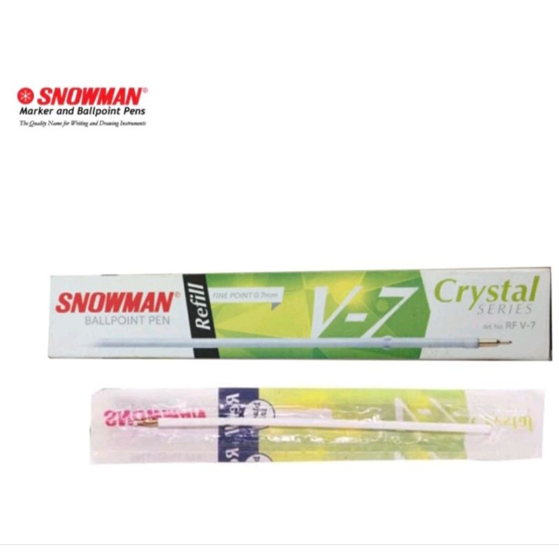 

ISI BULPEN CETEKAN/REFIL BULPOINT SNOWMAN V-4/V-7 HITAM (12BIJI)