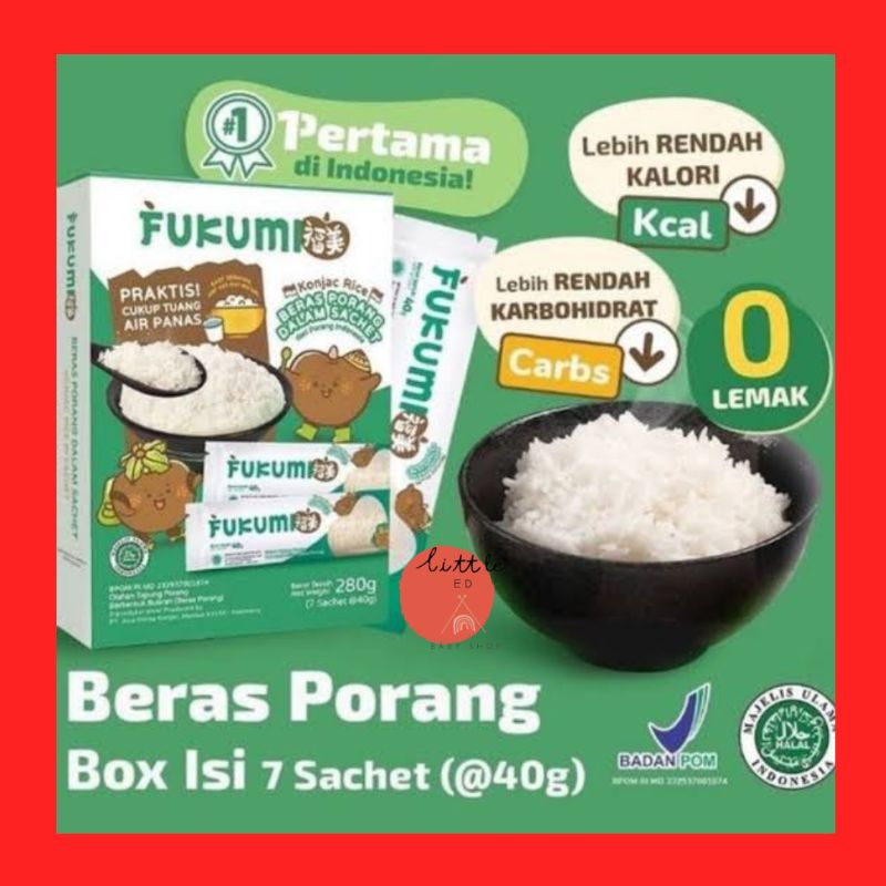 

FUKUMI BERAS PORANG BOX 280 GRAM ISI 7 SACHET / 280GR