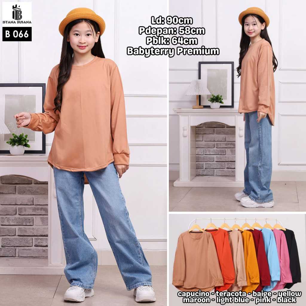 Atasan Kaos Rinna Atasan Kaos Anak Tanggung Atasan Kaos Anak Tanggung Lengan Panjang Bisa COD