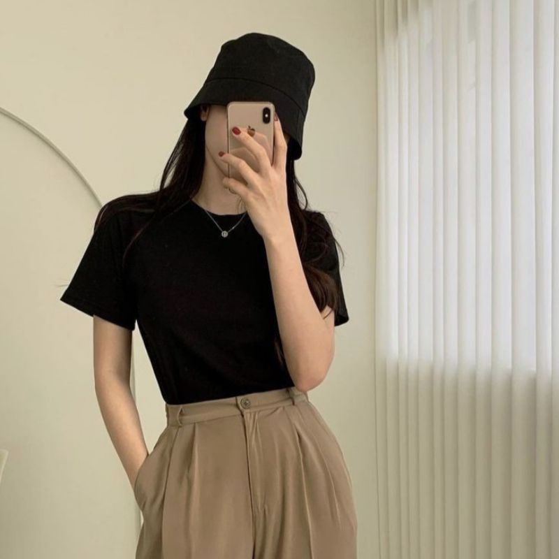 KAOS CROP TOP / KAOS CROP TOP WANITA / CROP POLOS / CROP WANITA / CROP TOP OVERSIZE