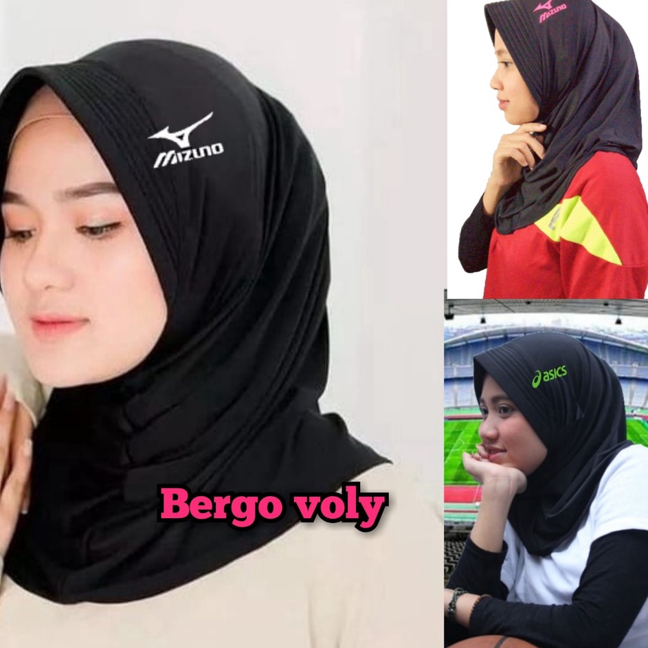TIPE OZ956 hijab olahraga/hijab sport/jilbab instan pad logo