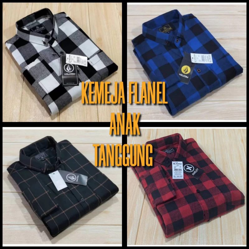 Kemeja Anak Laki-Laki Kemeja Anak Panjang Kemeja Flanel Anak Kemeja Anak Tanggung
