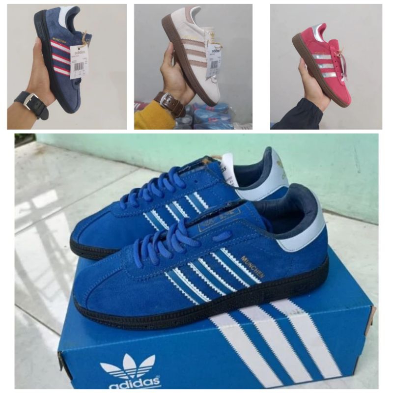 Sepatu Casual Adidas Munchen Pria/Wanita,Sepatu Casual Kualitas Premium Terbaru