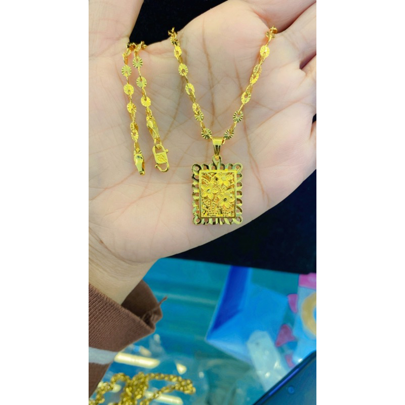 kalung pecah kopi liontin dubai import