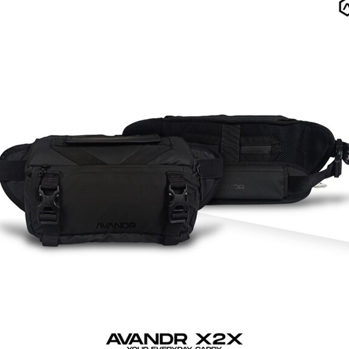 KODE VYD896 AVANDR X2X Black Matte Tas Selempang Pria Multifungsi Sling Bag Shoulder Bag