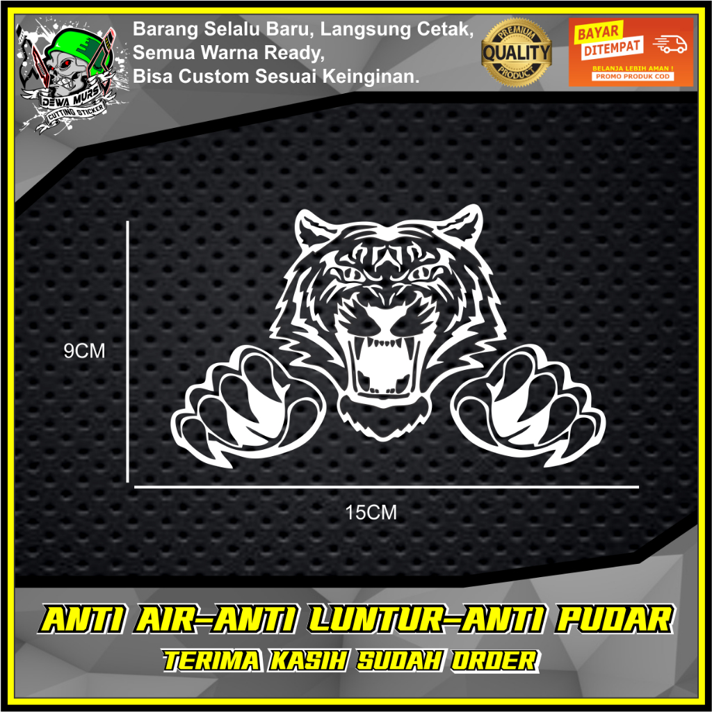 Cutting Sticker MACAN NGAMUK Cocok Buat Mobil & Motor