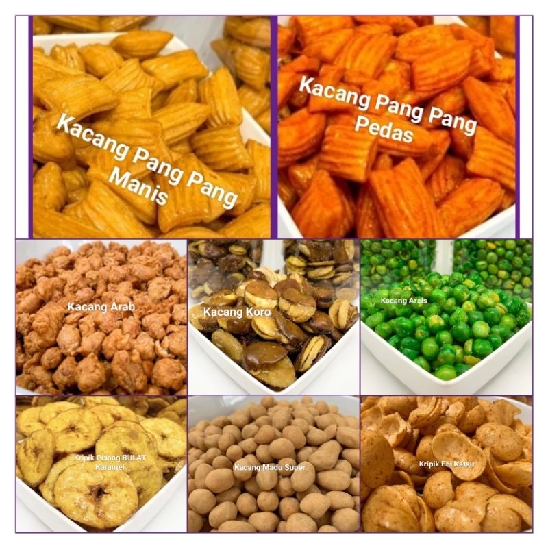 

kue lebaran natal Imlek kacang Arcis Arab madu Pang Pang orong koro jagung intip sembunyi tojin taujin Basreng Macaroni cemilan makaroni Medan meriah meriahshoppe murah habis