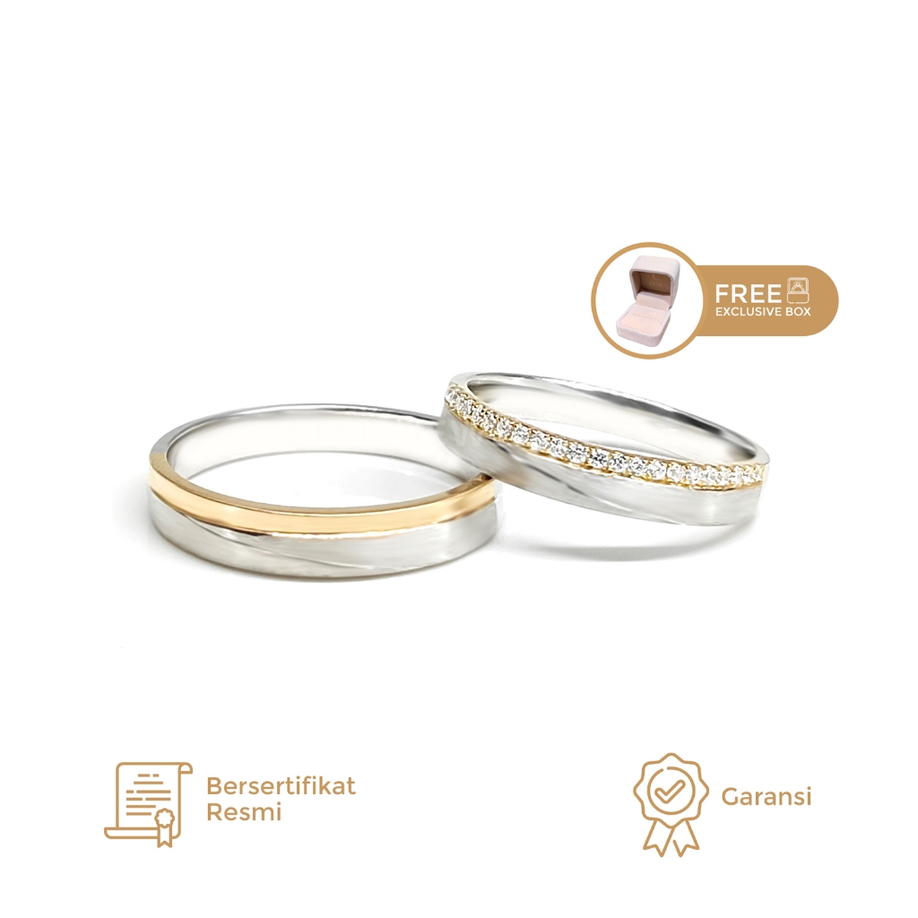 Celia Jewellery - Cincin Kawin - Cincin Couple - Emas Putih - Emas Kuning - Cincin Kawin Perak - Cin