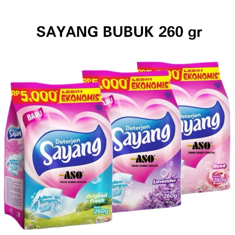 DETERGENT Sayang BUBUK Rose Powder Detergent 260 gr