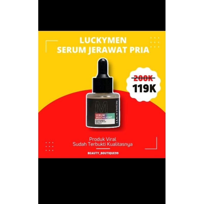 Luckymen Serum Wajah Jerawat Pria Serum Moonlight Luckymen Original Bpom
