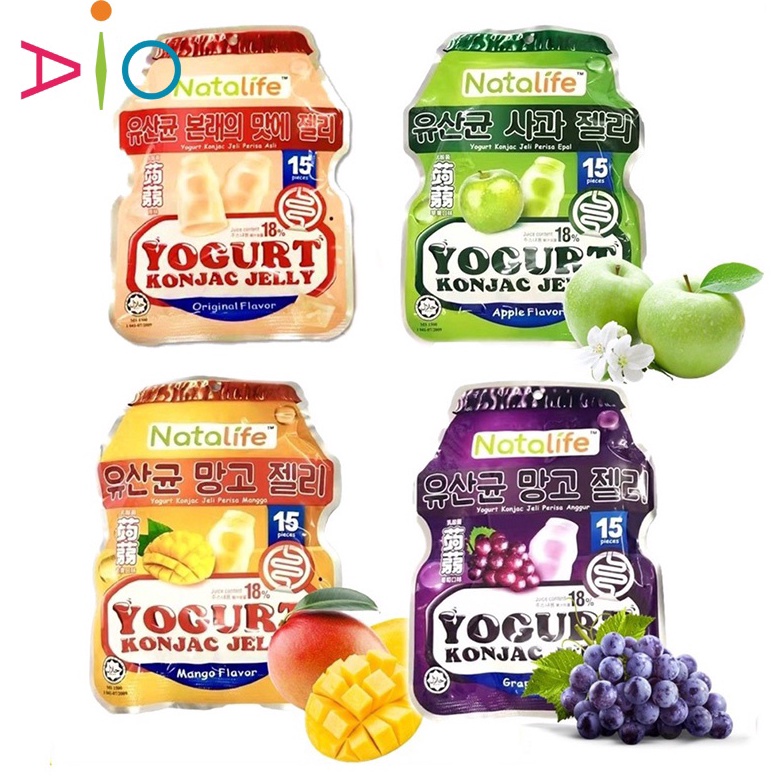 

[COD 8C79] Natalife Yogurt Konjac Jelly | Yogurt Konjac Jeli 乳酸菌蒟蒻 (20g x 15pcs) 48