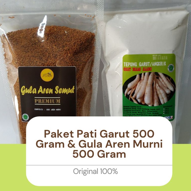 

[Produk HS52] PAKET TEPUNG GARUT DAN GULA AREN 500/500 GRAM 71
