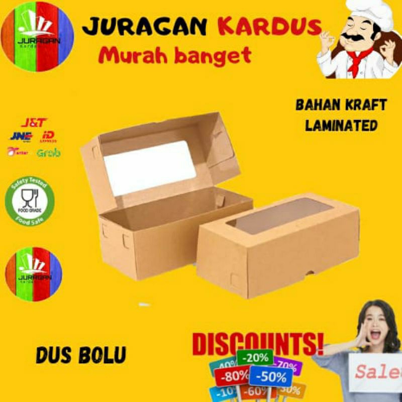 

DUS 22x10x10 / DUS ROTI BAKAR / BOX ROTI BANDUNG / DUS KRAFT 22x10x10