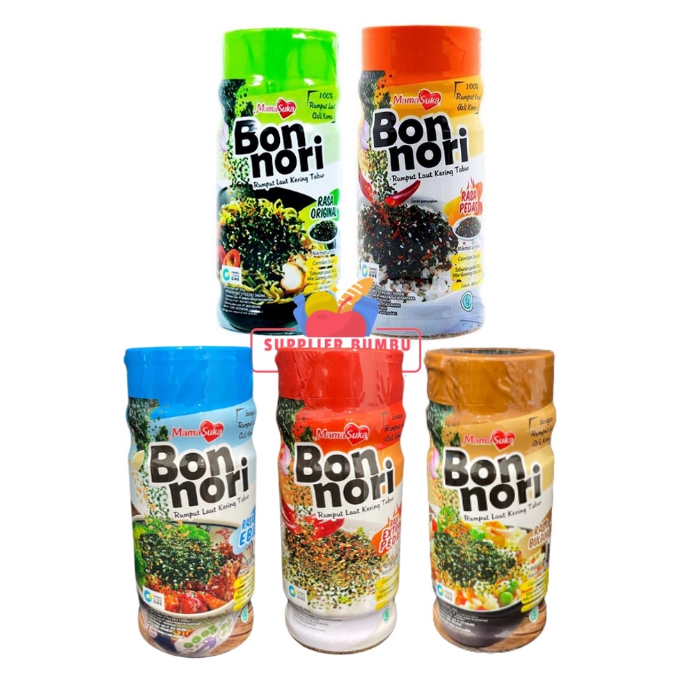 

[COD VA92] MamaSuka Bon Nori Rumput Laut Kering Tabur Bubuk Original Spicy 30g Big Sale
