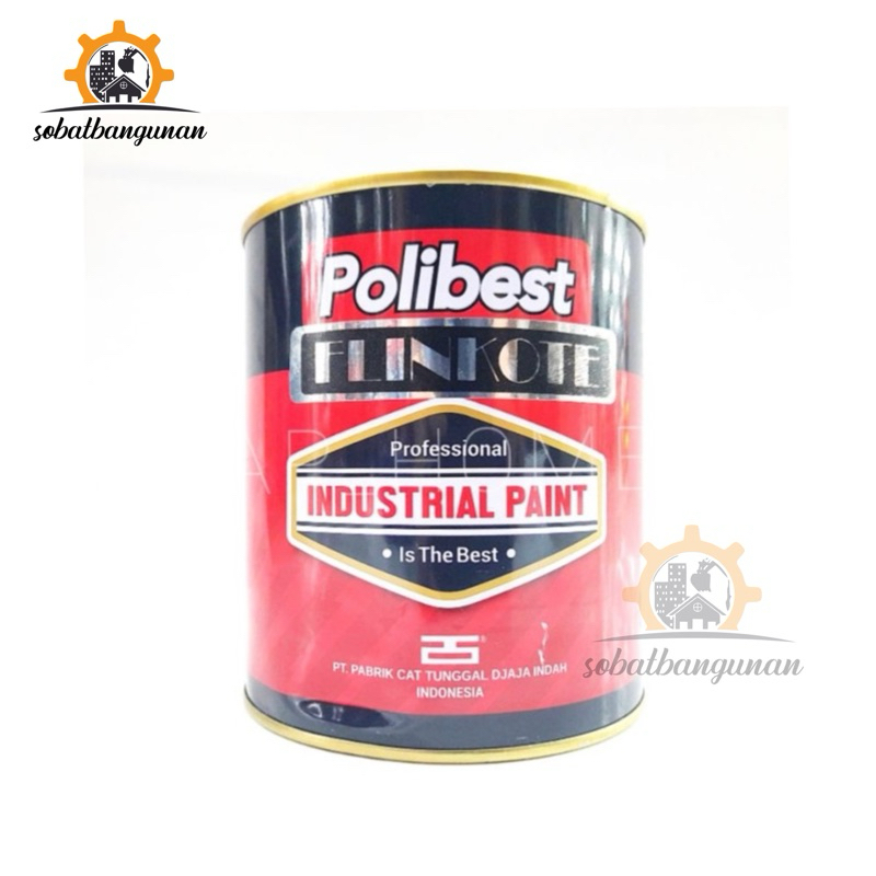 FLINKOTE POLIBEST Cat Anti Karat 1 Kg Hitam / Cat Anti Karat Besi Seng