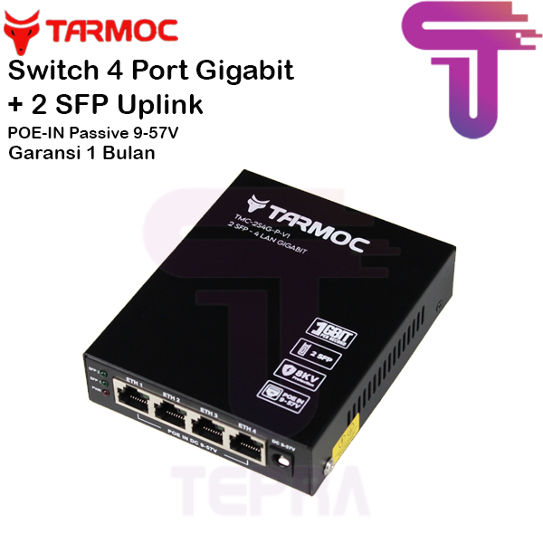 Switch 4 Port Gigabit + 2 SFP Uplink POE | Switch Hub 4 Port Unmanaged
