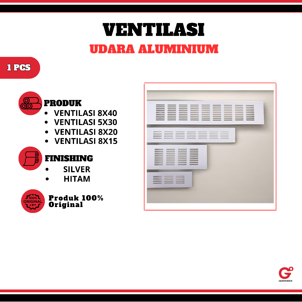 Lubang Hawa / Lubang Ventilasi / Lubang Udara / Cabinet Air Vent Grill