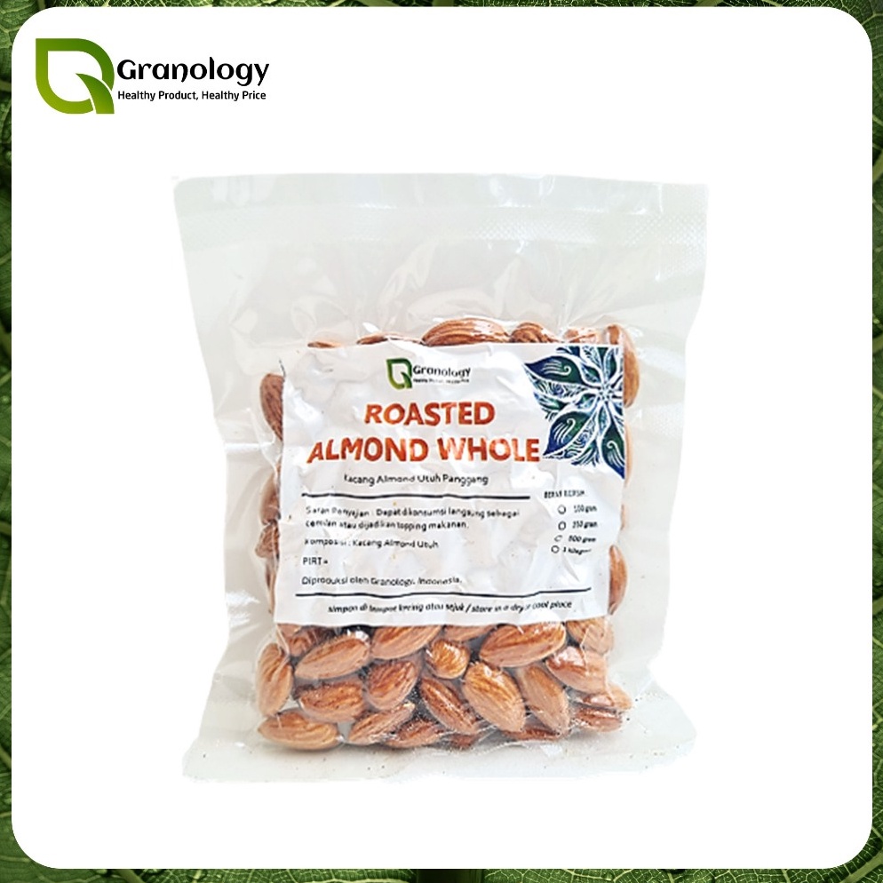 

93 Roasted Whole Almond / Kacang Almond Utuh Oven (100 gram) by Granology Murah Banget ♪