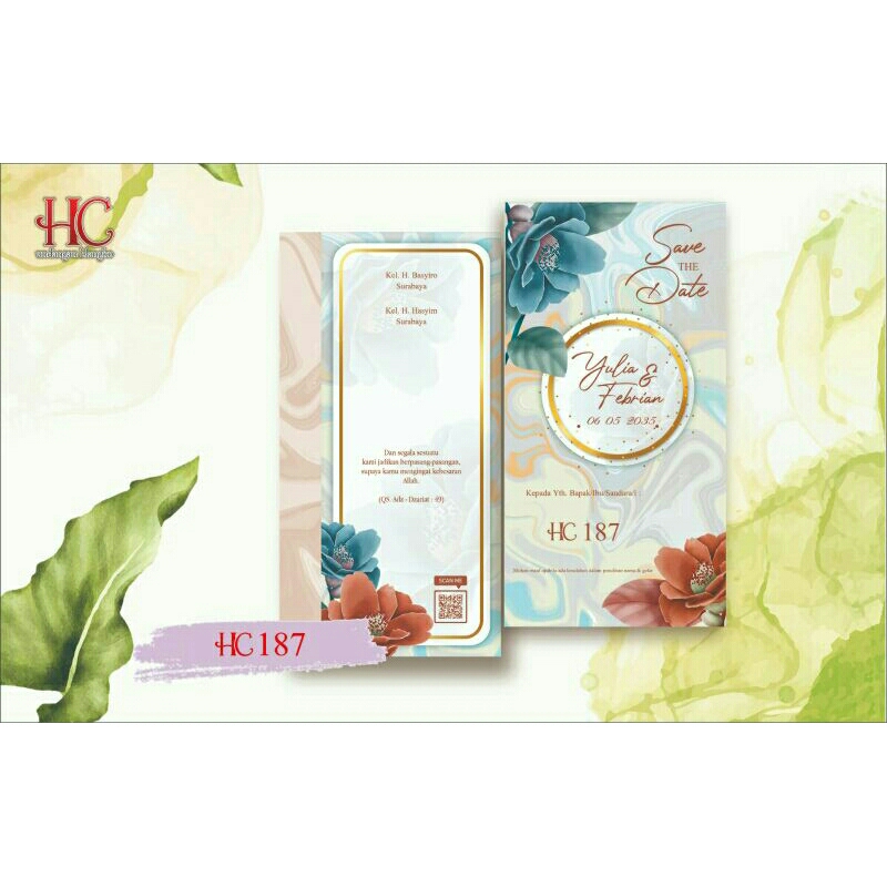 Undangan Pernikahan HC 187 Harga Sudah Termasuk Cetak