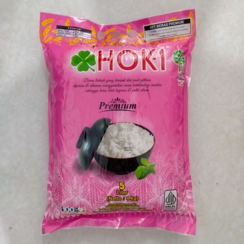 

Beras Hoki Topi Koki Setra Ramos Ukuran 4KG / 5 LITER Beras Hoki KODIKA