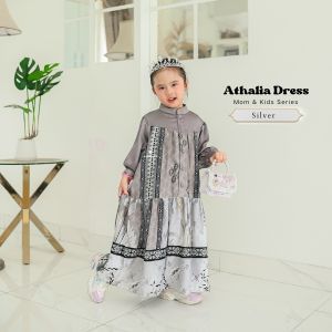 Athalia Kids Dress Anak Terbaru - Baju Gamis Anak Kekinian Terlaris Bahan Printing by Sukahijab