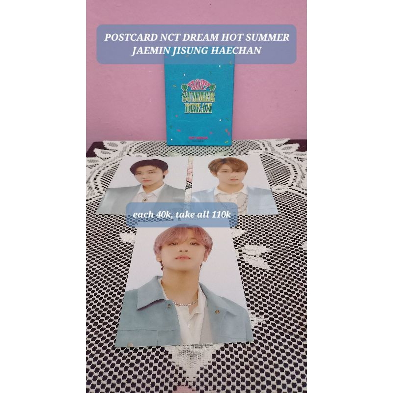 POSTCARD NCT DREAM HOT SUMMER JAEMIN JISUNG HAECHAN