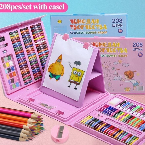 

6KDRH 1 Set Crayon 208 150 PC / Krayon Mewarna Alat Menggambar dan Mewarnai Anak 56