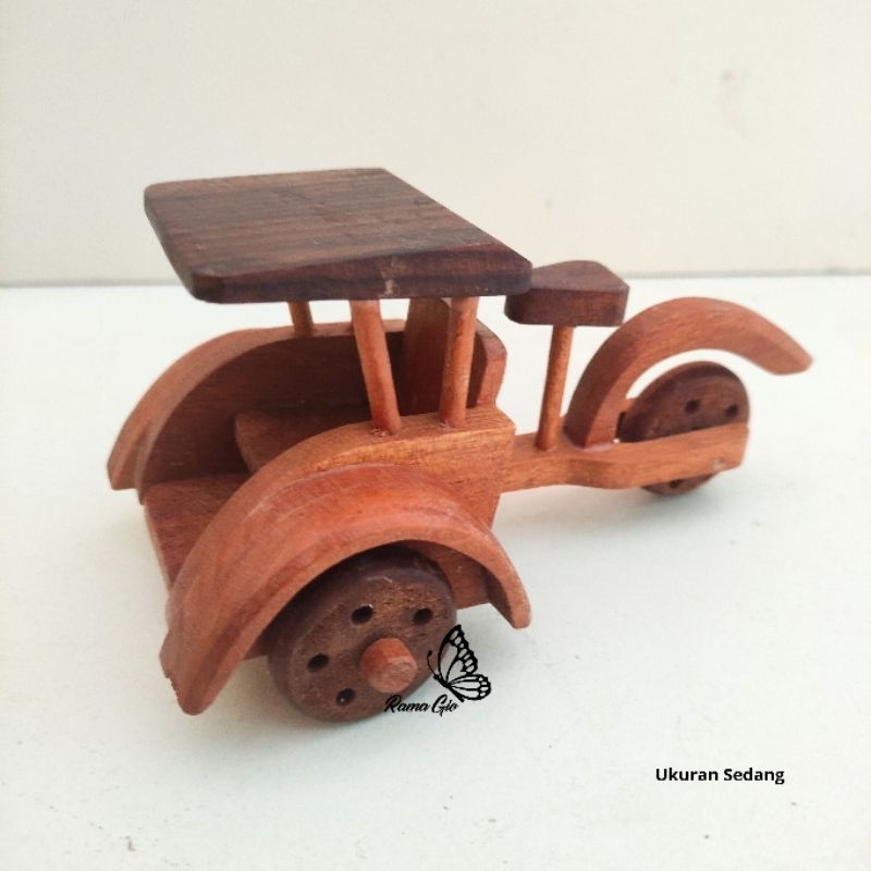 MINIATUR BECAK KAYU UKURAN SEDANG BECAK MAINAN BAHAN KAYU UKURAN SEDANG