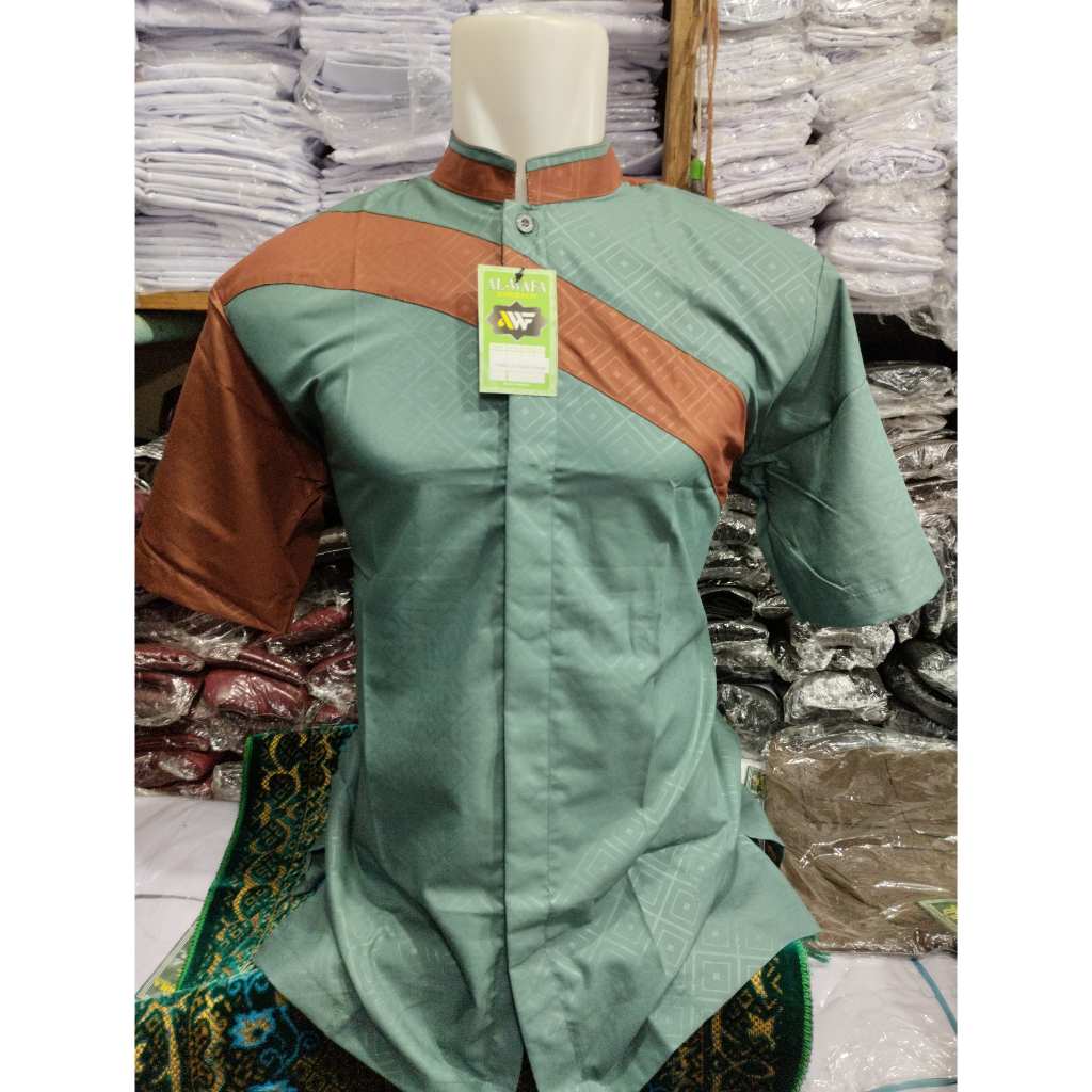 [10PROMO DISKON 15% UNTUK AKHIR TAHUN] Baju muslim alwafa/baju koko alwafa/baju alwafa/piyama alwafa/baju muslim sultan/baju alwafa /baju alwafa emerald