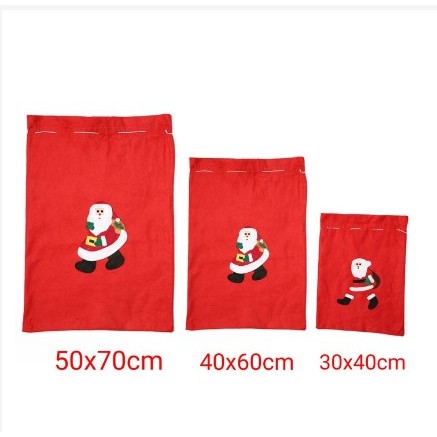 

karung hadiah ornamen natal christmas gift / kantong kado santa merah jumbo kostum santa bag besar