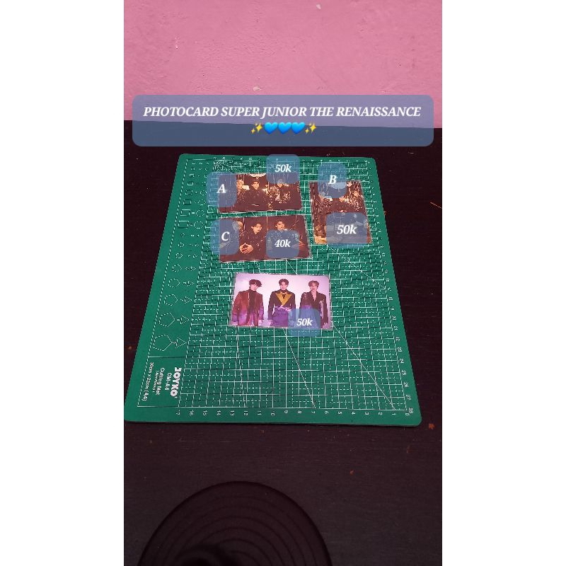 PHOTOCARD SUPER JUNIOR THE RENAISSANCE TRIO GROUP YESUNG RYEOWOOK HEECHUL LEETEUK SIWON DONGHAE