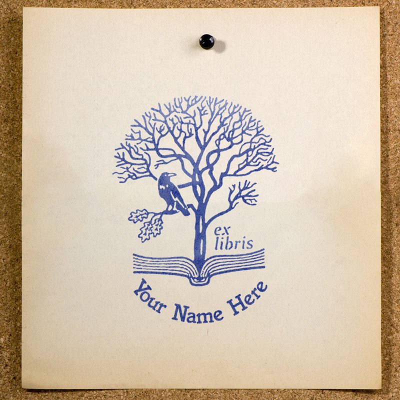 

Stempel Buku Ex Libris Custom Nama SE-31 | Desain Pohon Burung | Perpustakaan Pribadi | Stamp