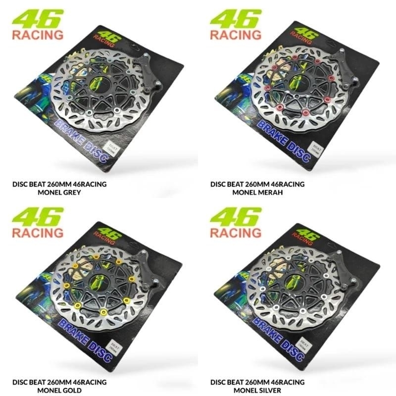 Piringan 46 racing 260mm beat Scoopy spacy model kembang Plus breket