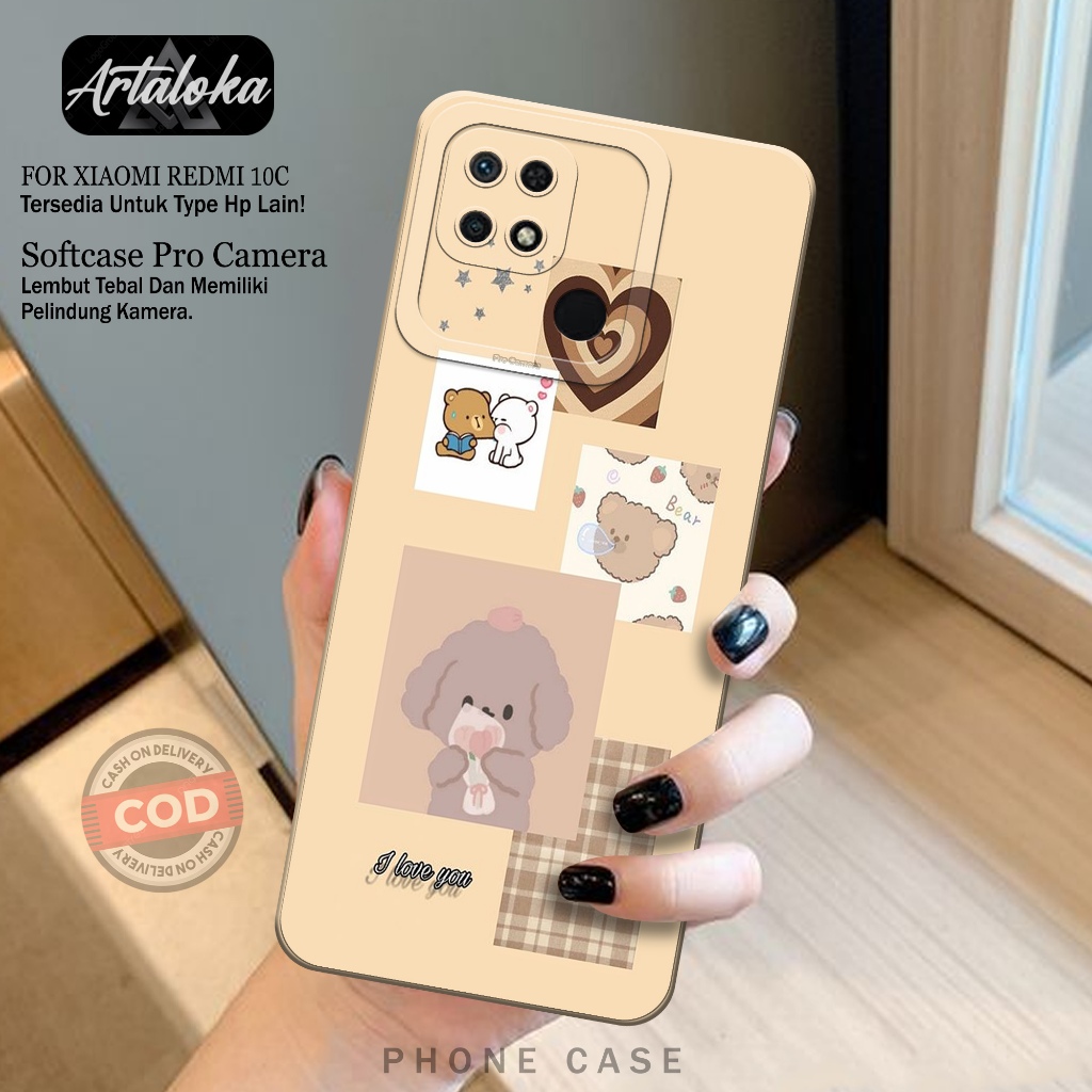 Softcase Hp Xiaomi Redmi 10C Fashion Case Kartun Case Xiaomi Redmi 10C Silikon TPU Pro Camera Casing