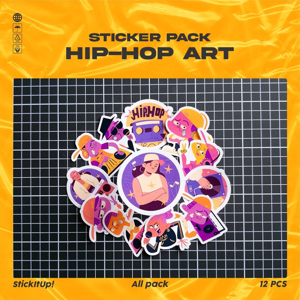 

COD✨ StickItUp Stiker Pack Karakter Kartun Gaya Hip Hop Keren Untuk Koper Laptop Skateboard