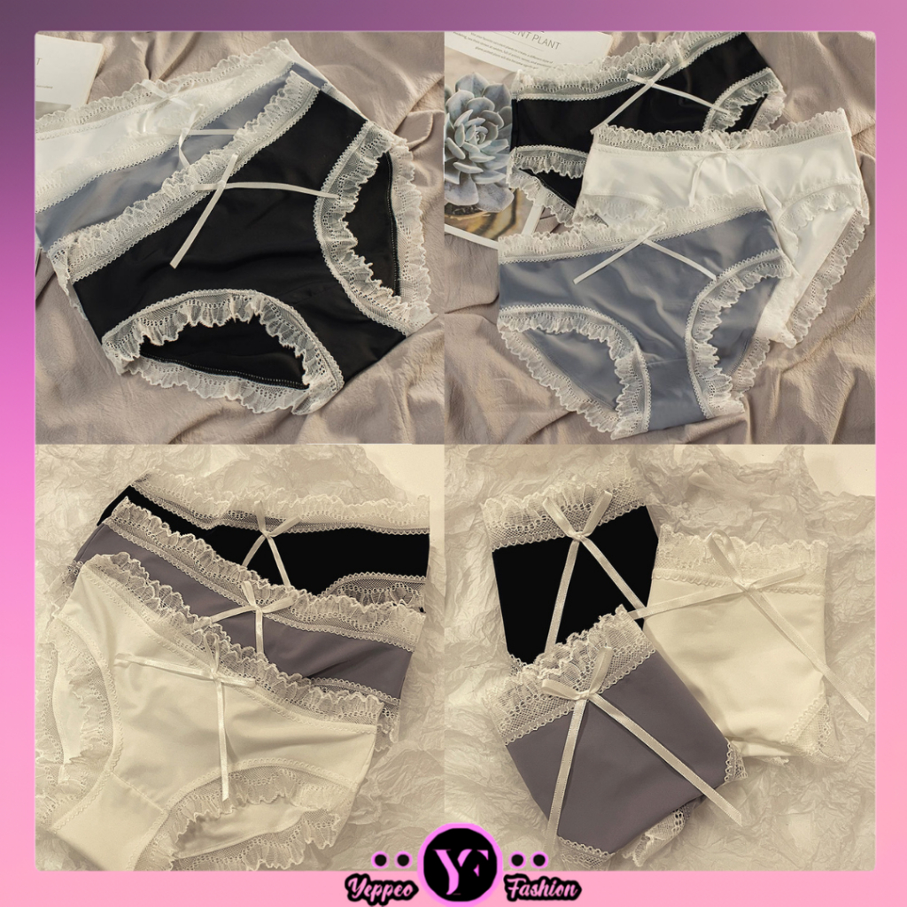 •YF•CD1497 Celana Dalam Transparan Polos CD Seamles Pita Renda Underwear CD Motif Underwear Sexy Sempak Korea