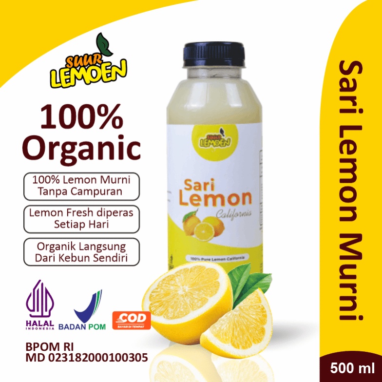 

[7N0] Sari Lemon / Air Lemon Murni / Minuman Diet 250ml - 500ml | Lemon California By Suur Lemoen ID Terbatas O