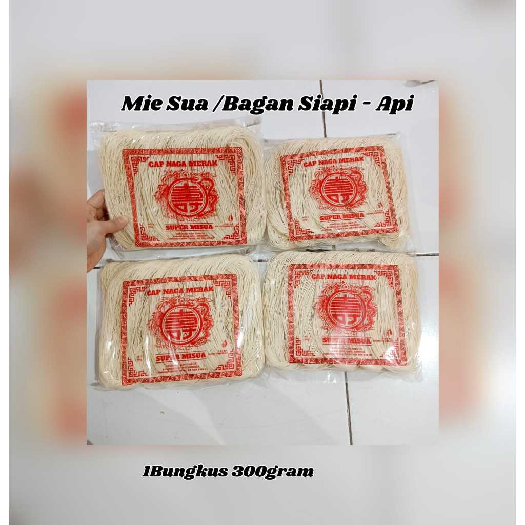 

Mie Tunas / Mie Sua / Super Misua / Mi Soa Cap Naga Merak BaganSiapi-Api 300gram Vegetarian