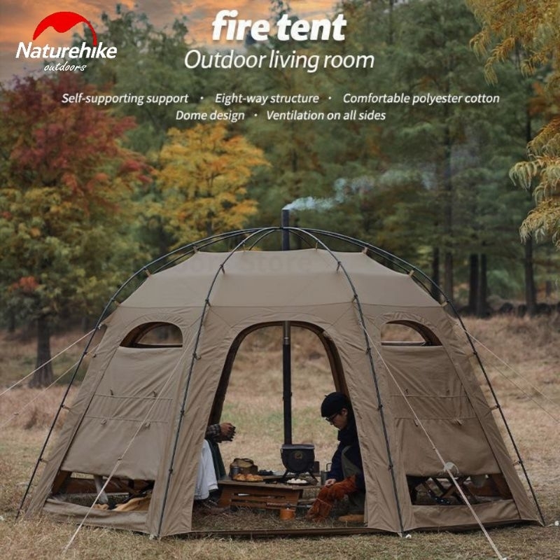 TENDA NATUREHIKE MG FIRE CNH22ZP032 INFLAMMATION ACCOUNT TENT GLAMPING CAMPING BERKEMAH PIKNIK TRAVE