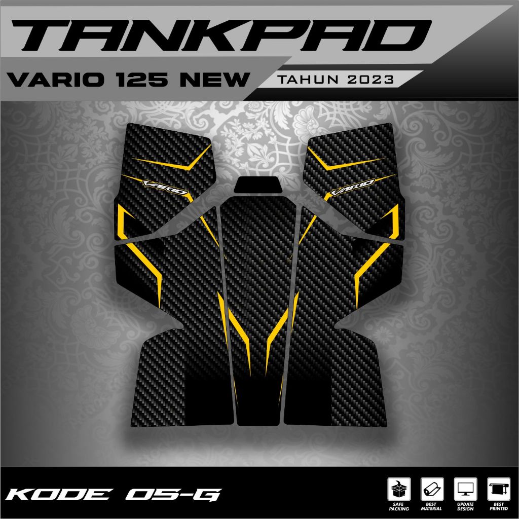 Tankpad Vario 125 New 2022 2023 Tebal Striping Vario Sticker Vario Pelindung Dashboard Vario Deckpad