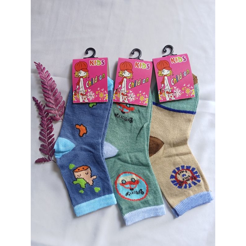 KAOS KAKI ANAK CEWEK COWOK MOTIF USIA 6-8 BULAN