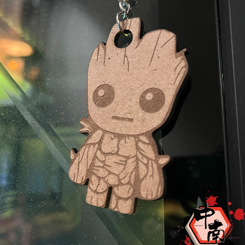 Gantungan Kunci Keychain Groot MDF