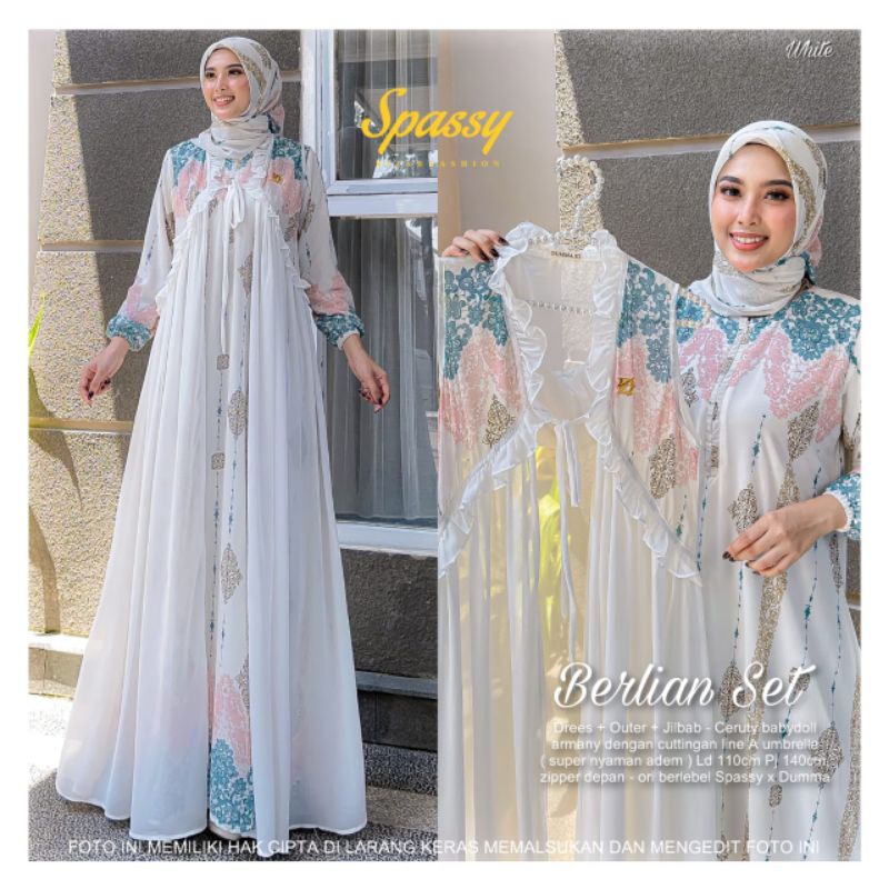 BERLIAN DRESS SET JILBAB BY SPASSY