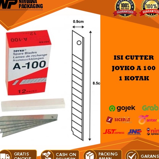 

Diskon Promo ISI PISAU CUTTER CUTER KECIL JOYKO A 100 A100 A-100 REFILL KATER SEKOTAK (12 TUBE) ➠❉✳