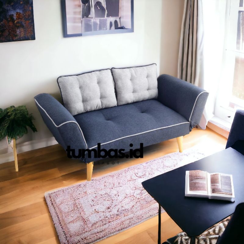 kaisa sofa bed sofa lipat sofa santai multifungsi - kanvas