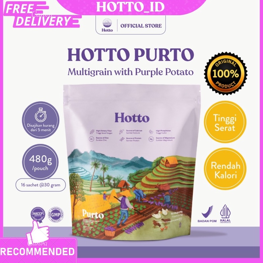 

Hotto Purto Multigrain with Purple Potato 1 Pouch - 16 Sachet Serba Murah