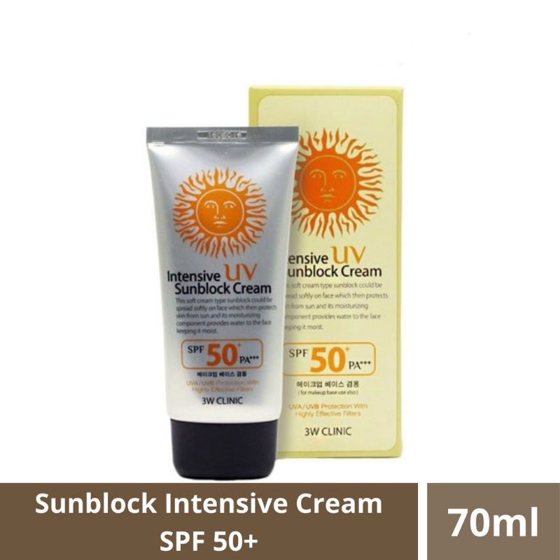 3W CLINIC SUNBLOCK INTENSIVE CREAM SPF 50+ PA+++ - 70ML 3W CLINIC SUNBLOK