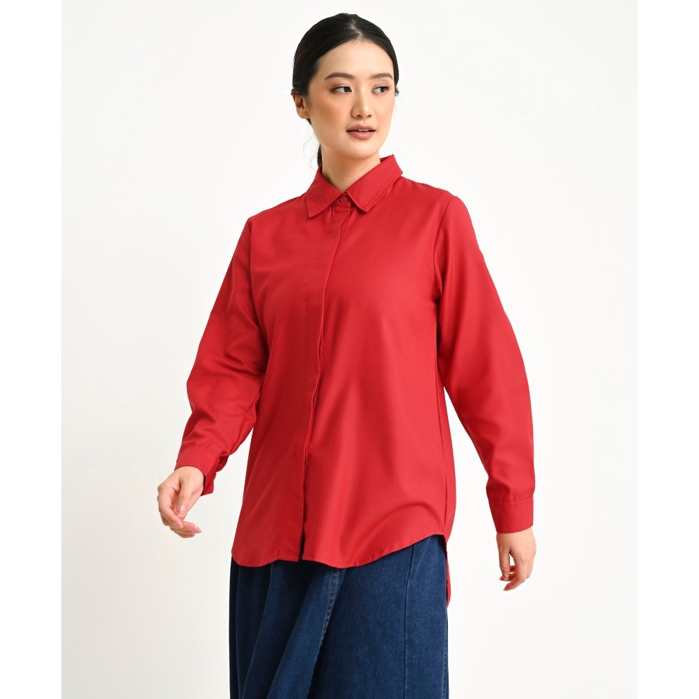 TIPE NUC671 Geulis.id DAILY SHIRT RED SERIES (3 warna) KEMEJA KERJA / KEMEJA ANTIKUSUT