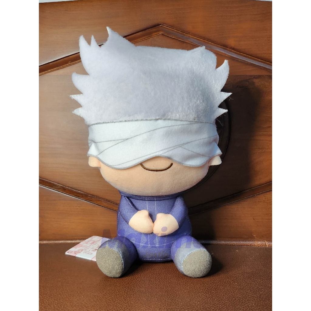 Gojo Satoru Doll Plush  - Jujutsu Kaisen 0 Movie Big Dekkai Pofutto Nuigurumi Bandai - Boneka [OFFIC